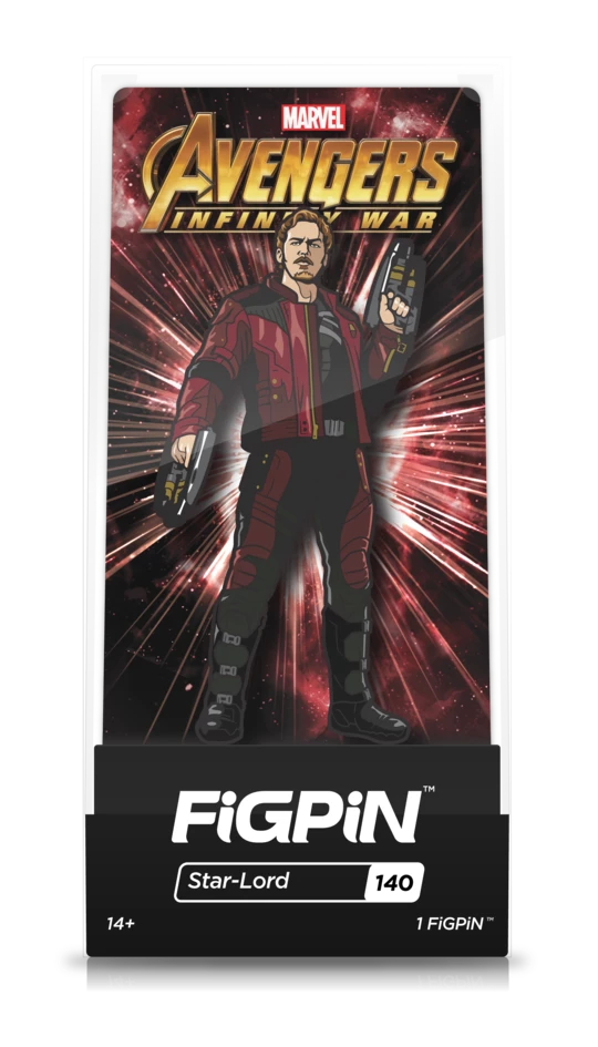 PiNS ON FiRE FiGPiN MARVEL AVENGERS INFiNiTY WAR STAR-LORD #140 3 PiNS ON FiRE FiGPiN MARVEL AVENGERS INFiNiTY WAR STAR-LORD #140