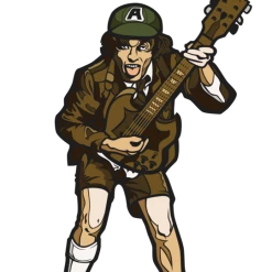 PiNS ON FiRE FiGPiN MUSiC AC/DC HiGH VOLTAGE ANGUS YOUNG #17 (1ST EDiTiON)