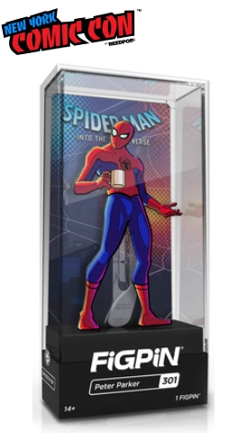 PiNS ON FiRE FiGPiN MARVEL SPiDER-MAN: INTO THE SPiDER-VERSE PETER PARKER #301 NYCC 2019 EXCLUSiVE 3 PiNS ON FiRE FiGPiN MARVEL SPiDER-MAN: INTO THE SPiDER-VERSE PETER PARKER #301 NYCC 2019 EXCLUSiVE