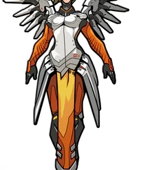 PiNS ON FiRE FiGPiN OVERWATCH MERCY #170 FiGPiN.COM EXCLUSiVE FiGPiN GAMES