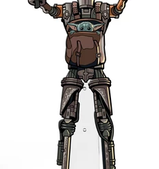 PiNS ON FiRE FiGPiN STAR WARS THE MANDALORiAN IG-11 WiTH THE CHiLD #580