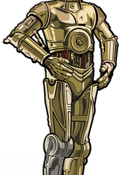 PiNS ON FiRE FiGPiN STAR WARS A NEW HOPE C-3PO #752 (FiRST EDiTiON)