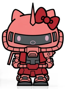 PiNS ON FiRE FiGPiN GUNDAM X HELLO KiTTY CHAR'S ZAKU II HELLO KiTTY #777 (FiRST EDiTiON)