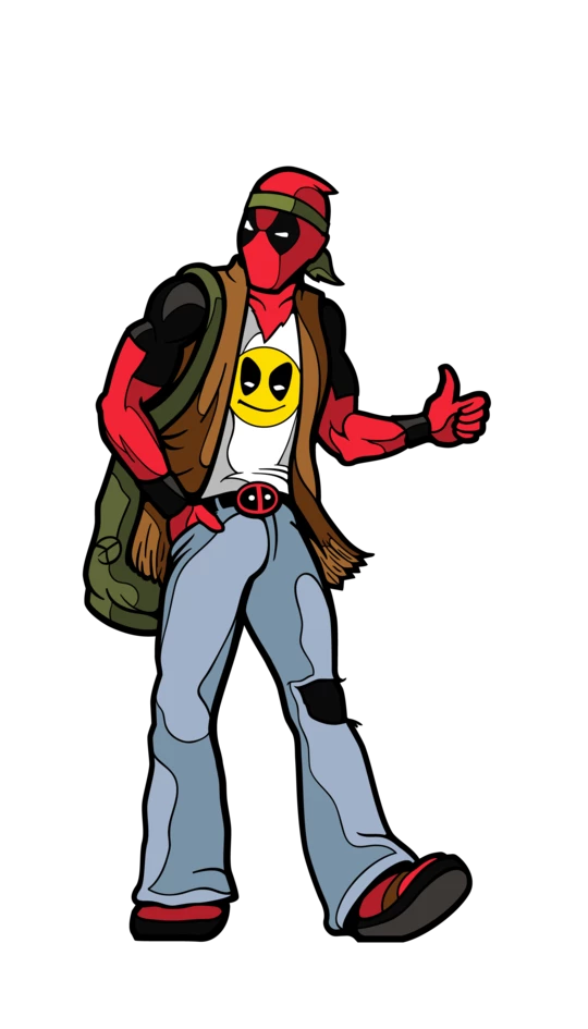 PiNS ON FiRE FiGPiN MiNi MARVEL DEADPOOL 60'S #M23 4 PiNS ON FiRE FiGPiN MiNi MARVEL DEADPOOL 60'S #M23