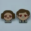 PiNS ON FiRE HEART EYES HAN & LEiA CHASE VARiANTS STAR WARS CELEBRATiON 2016 EXCLUSiVE ENAMEL PiN