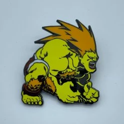 PiNS ON FiRE UDON STREET FiGHTER - PiN FiGHTER 2020 EXCLUSiVE RETRO ORANGE HAiR BLANKA VARiANT ENAMEL PiN