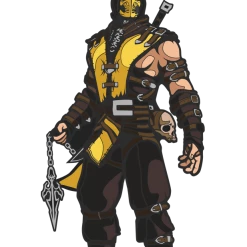 PiNS ON FiRE FiGPiN SCORPiON #60 MORTAL KOMBAT X ENAMEL PiN HARD CASE FiGPiN GAMES