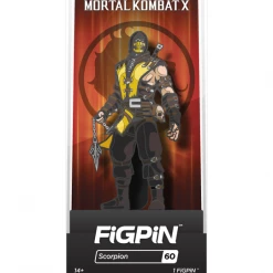 PiNS ON FiRE FiGPiN SCORPiON #60 MORTAL KOMBAT X ENAMEL PiN HARD CASE FiGPiN GAMES